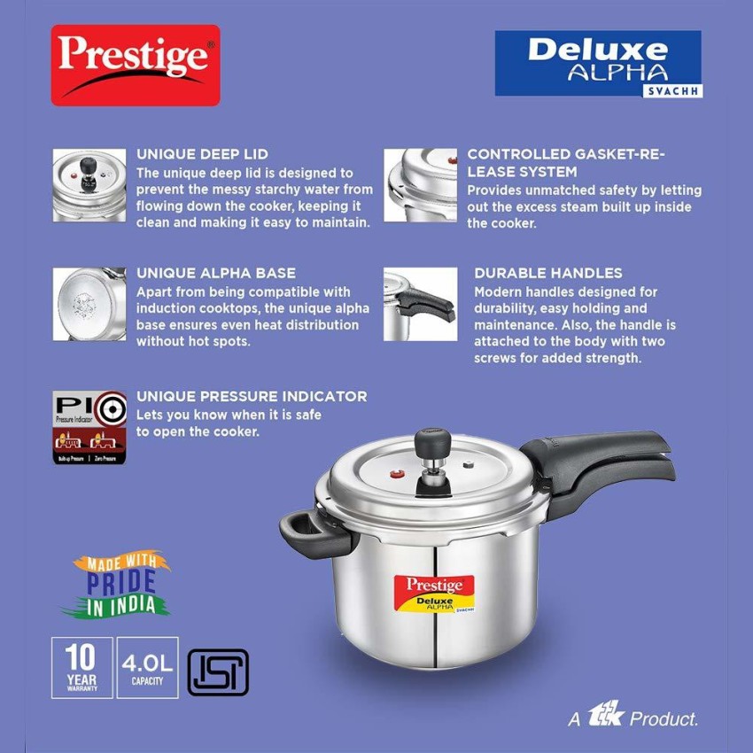 Hawkins Stainless Steel 2.0 Litre Pressure Cooker 