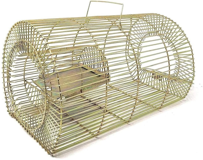 Rat, Mouse, Rodent Trap, Catcher Cage, Rustic Non-Toxic Iron Gold Color Net