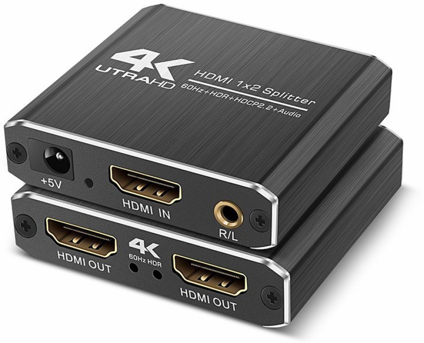 Orei 4K 1x2 HDMI Duplicator Splitter by OREI - with Scaler 2 Ports with  Full Ultra HD, HDCP 2.2, 4K at 60Hz 4: 4: 4 1080p & 3D Supports EDID  Control 