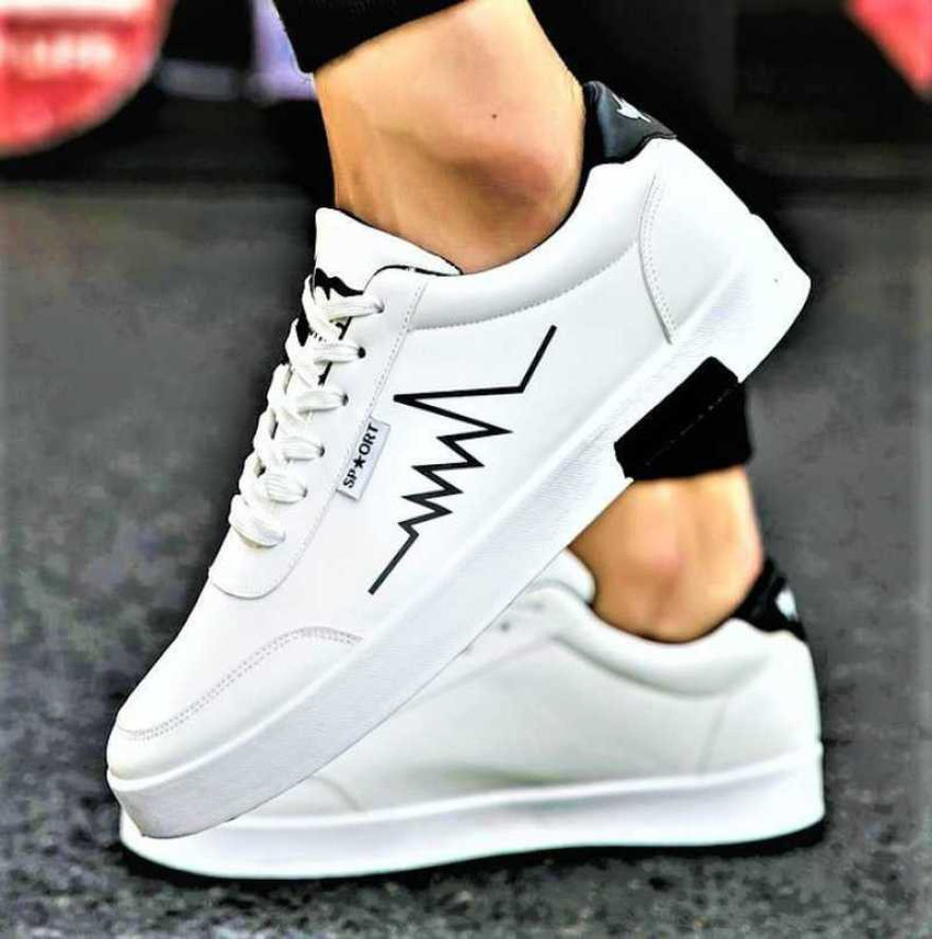White casual outlet shoes flipkart