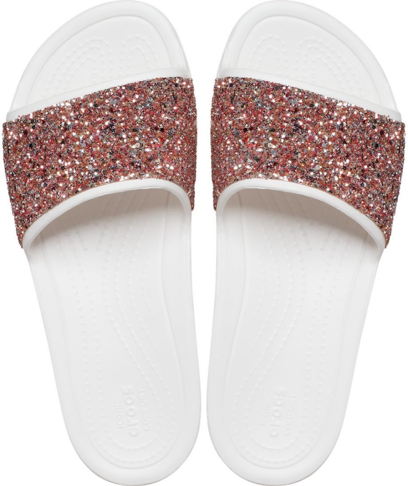 Ladies glitter online slippers