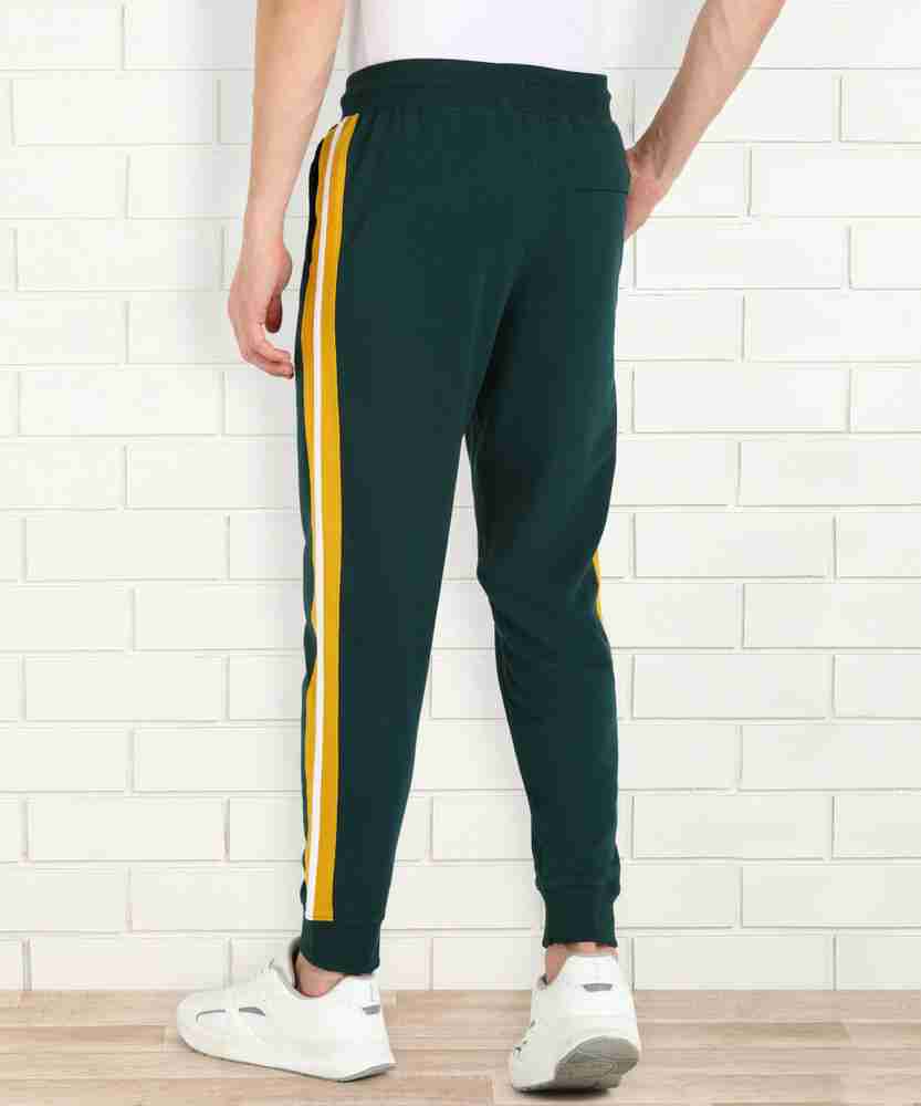 PROVOGUE Colorblock Men Dark Green Track Pants Buy PROVOGUE