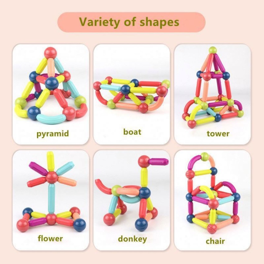 Magnetic Shapes Puzzles Toys for 3+ Year Kids, 100+ Pattern, 27