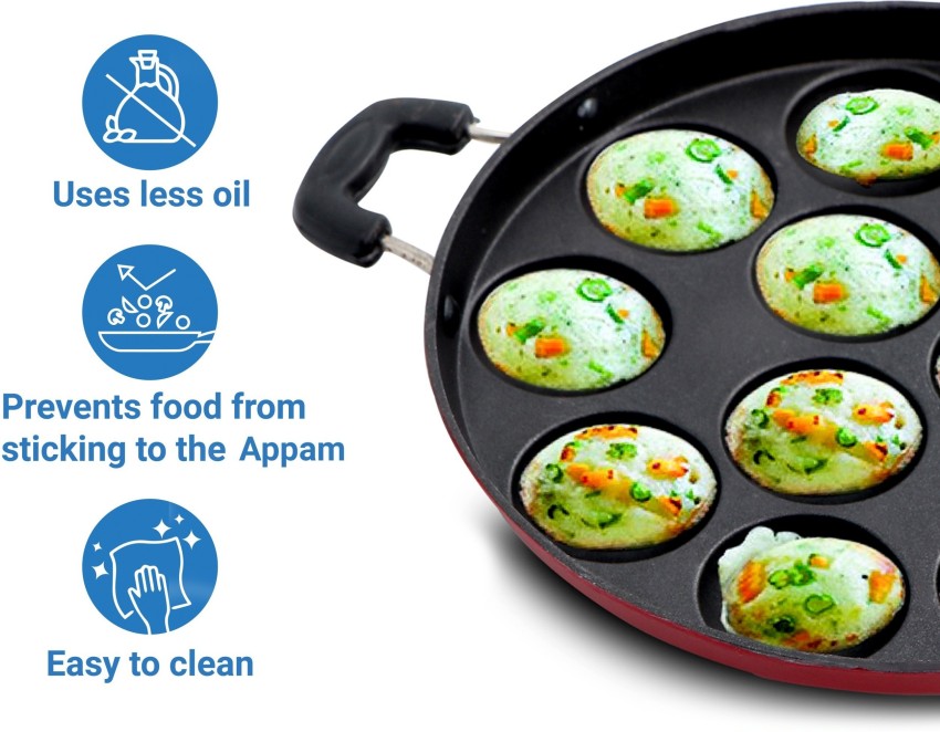 Airwin Premium kulipaniyaram pan nonstick/ appe/panniyaram kadai