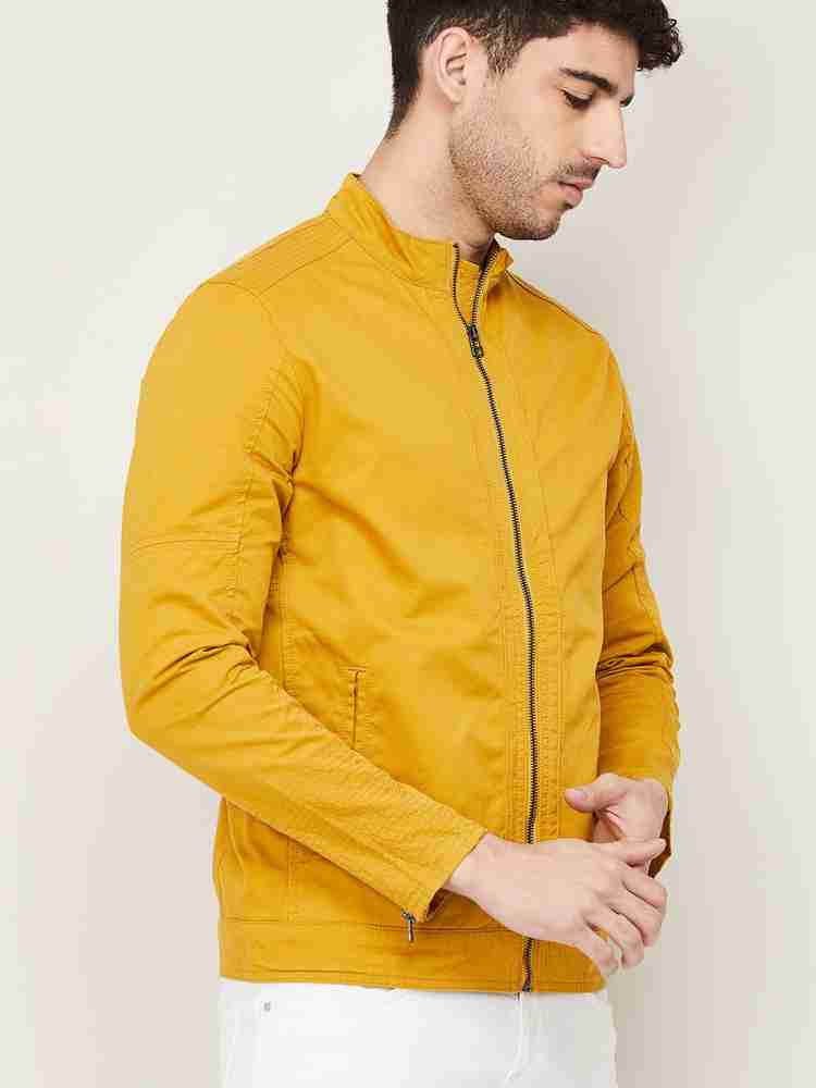Yellow discount casual jacket