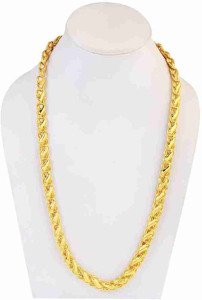 A TO Z FASHION GOLD HOLLOW LOTUS GOLD CHAIN WITH GOLD PLANTED Gold plated Plated Brass Chain Price in India Buy A TO Z FASHION GOLD HOLLOW LOTUS GOLD CHAIN WITH GOLD