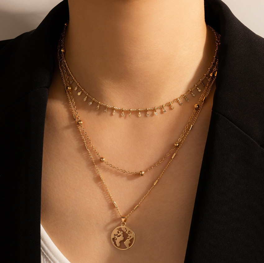 Three layer on sale chain necklace