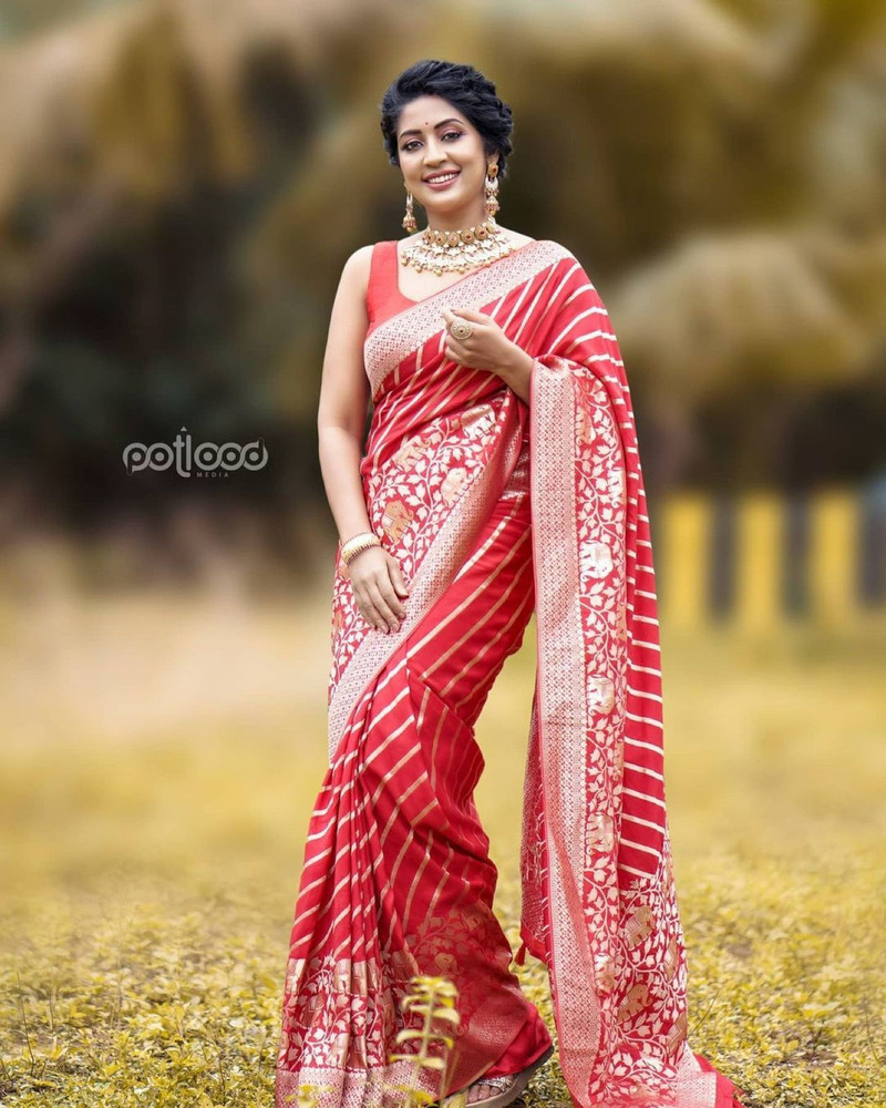 Red saree outlet online flipkart