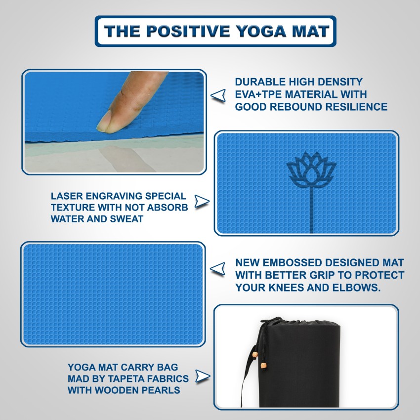 Boldfit Yoga Mat for Women and Men with Cover Bag TPE Material
