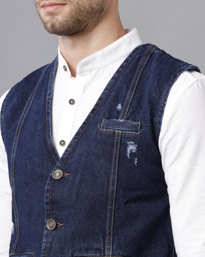 Men's on sale denim waistcoat