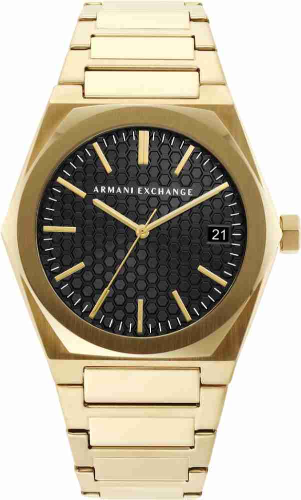 Armani exchange watch gold and clearance black