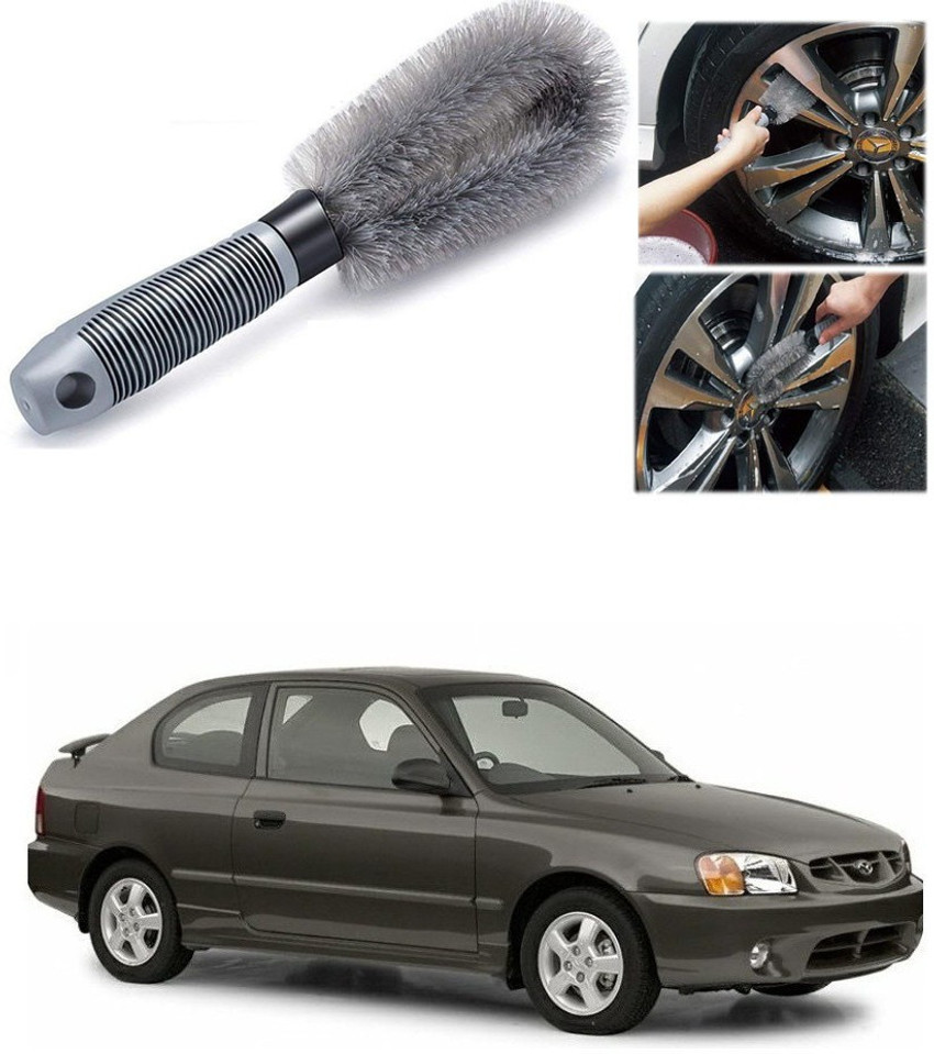 AXWee CAR ALLOY WHEEL CLEANER BRUSH TYRE RIM FOR Hyundai Accent
