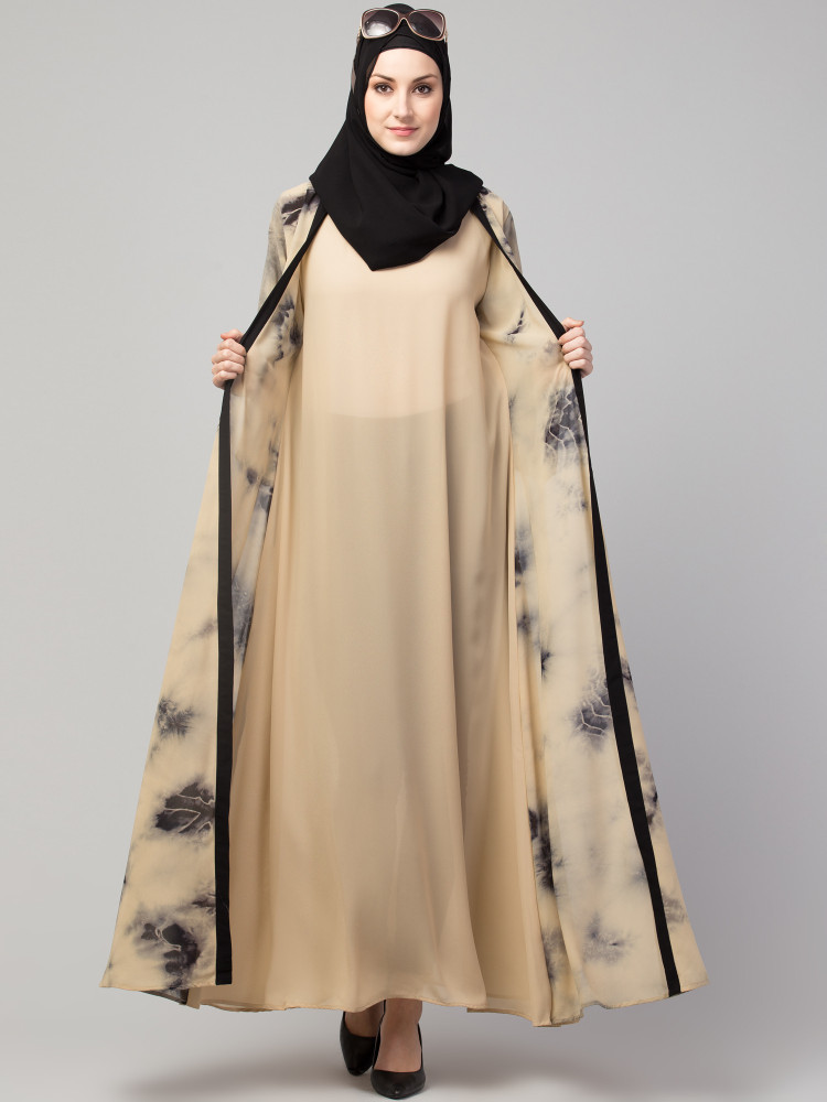 KHATOO stylish women girl style simple wear abaya Georgette