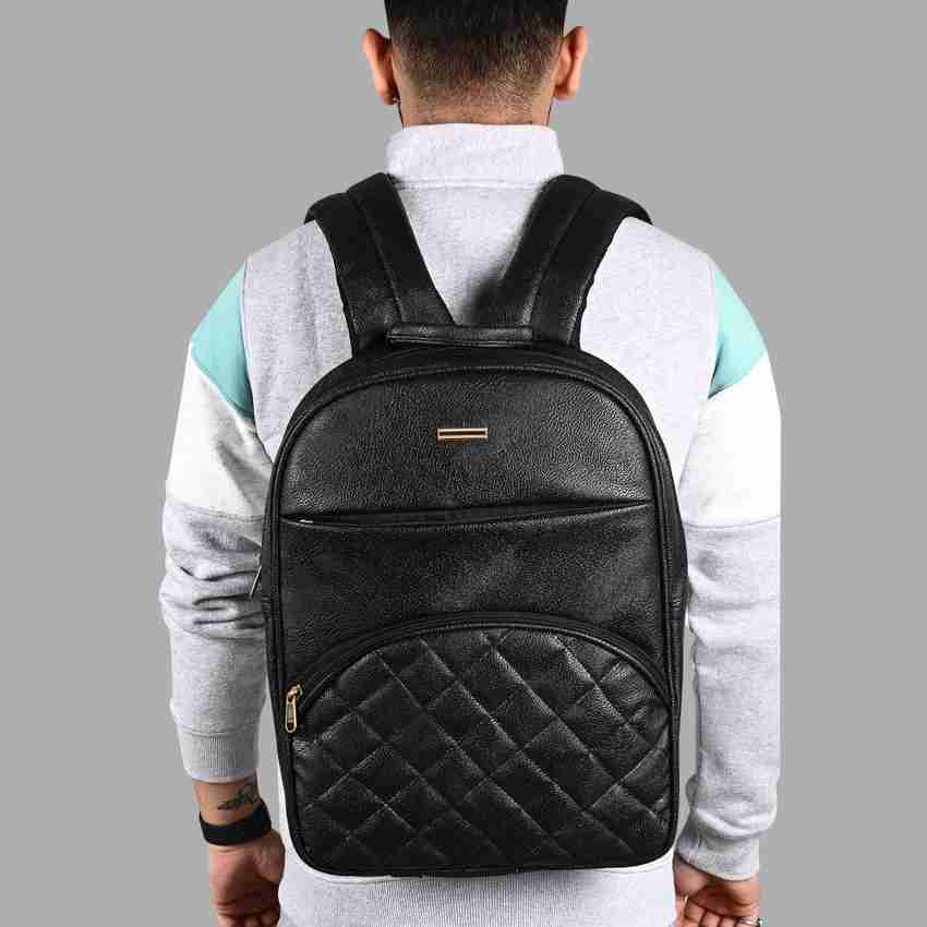 Faux leather school hotsell backpack