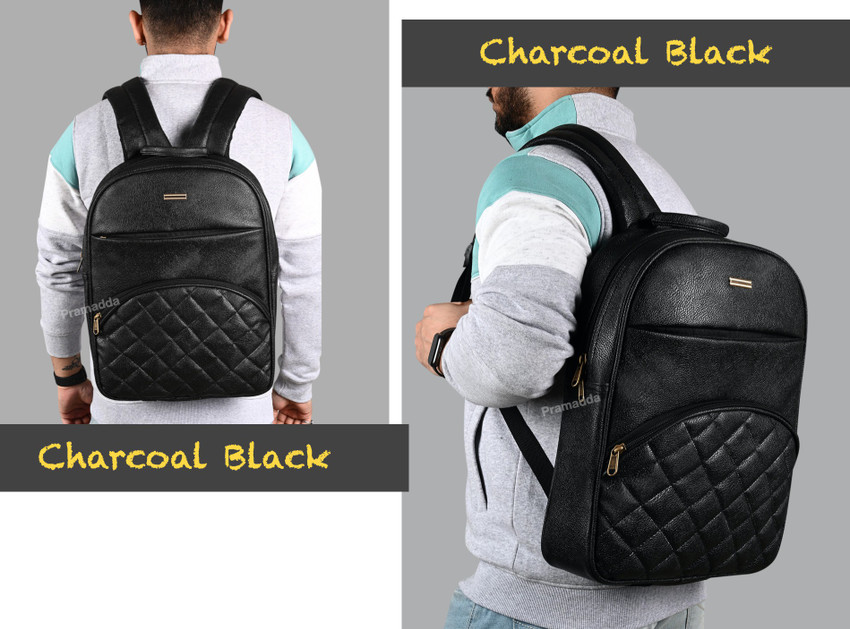 Mens faux on sale leather backpack