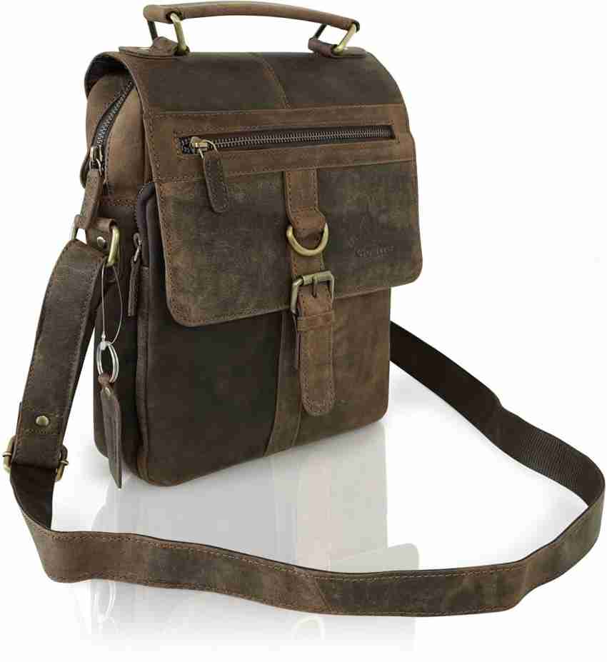 Men's Canvas Messenger Bag With Multiple Pockets, Large Capacity