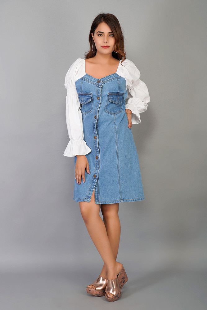 Denim dress flipkart shop