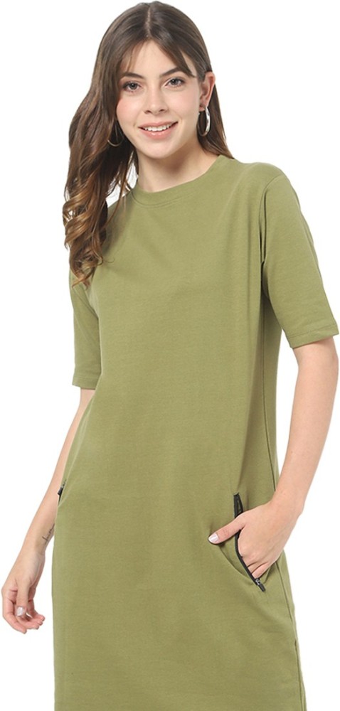 BEWAKOOF Women T Shirt Green Dress - Buy BEWAKOOF Women T Shirt Green Dress  Online at Best Prices in India | Flipkart.com