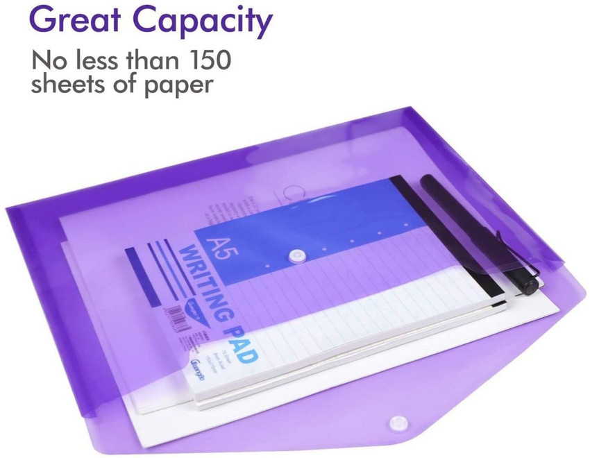 Clear bag with top writing on it