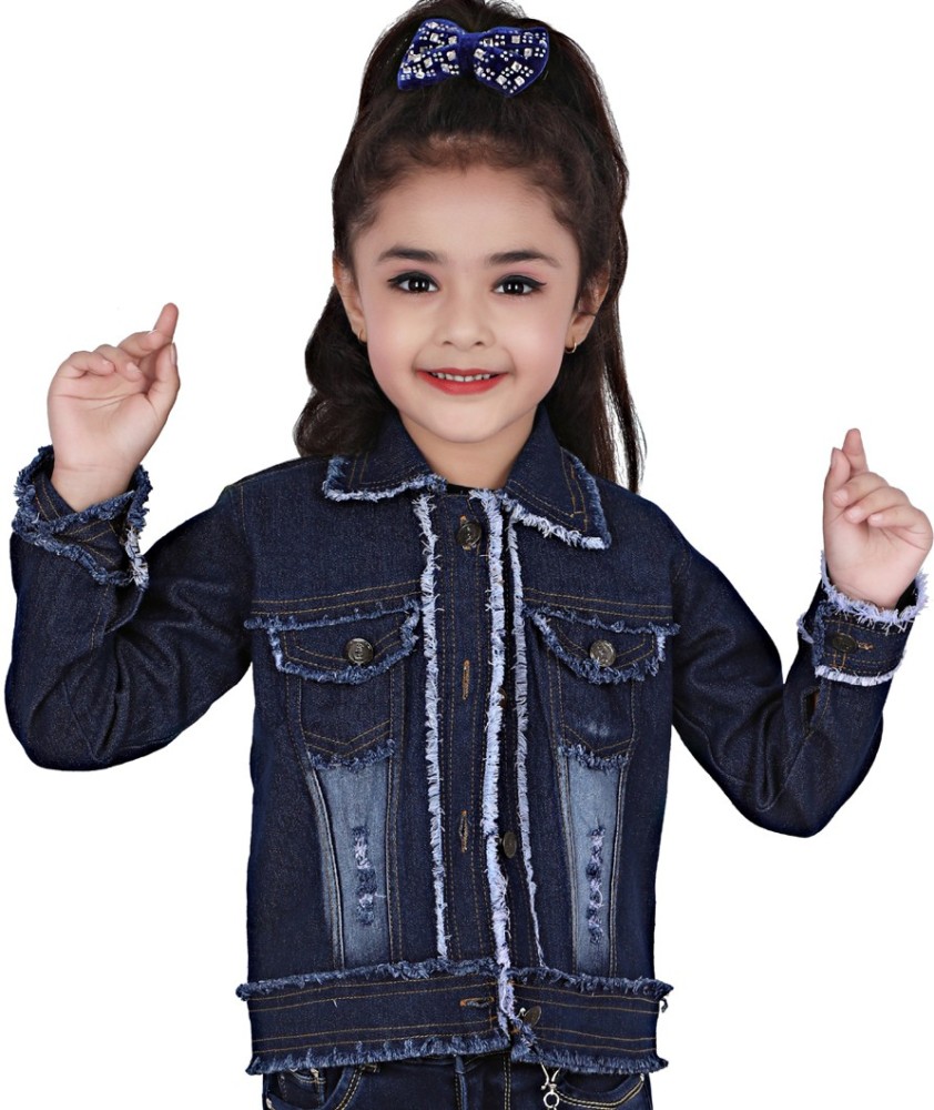 Denim jacket on sale for girls flipkart