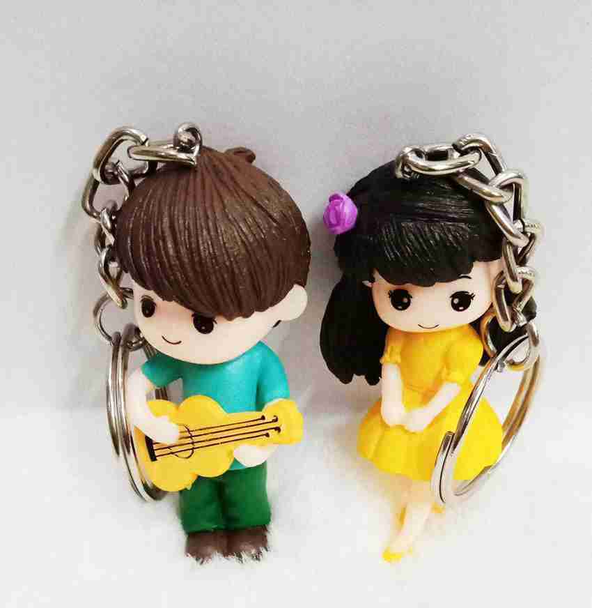Magic of Gifts Adorable Boy Girl Doll Keychains Dolls Keyrings