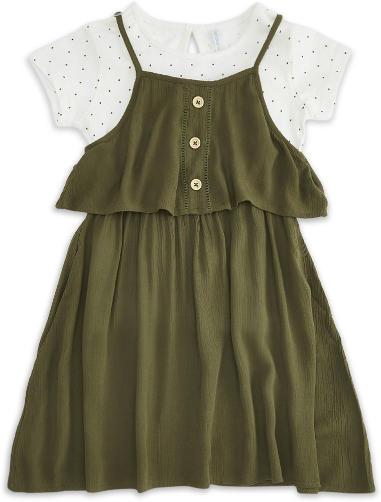Pantaloons Junior Girls Midi Knee Length Casual Dress Price in