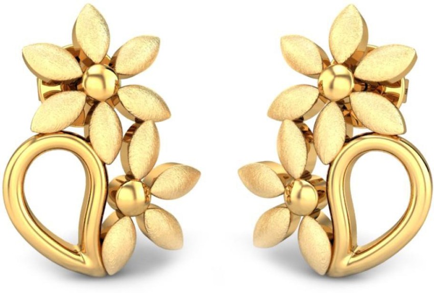 Buy quality 18K Yellow Gold Heart Duck Hallmarked Earrings in Indore