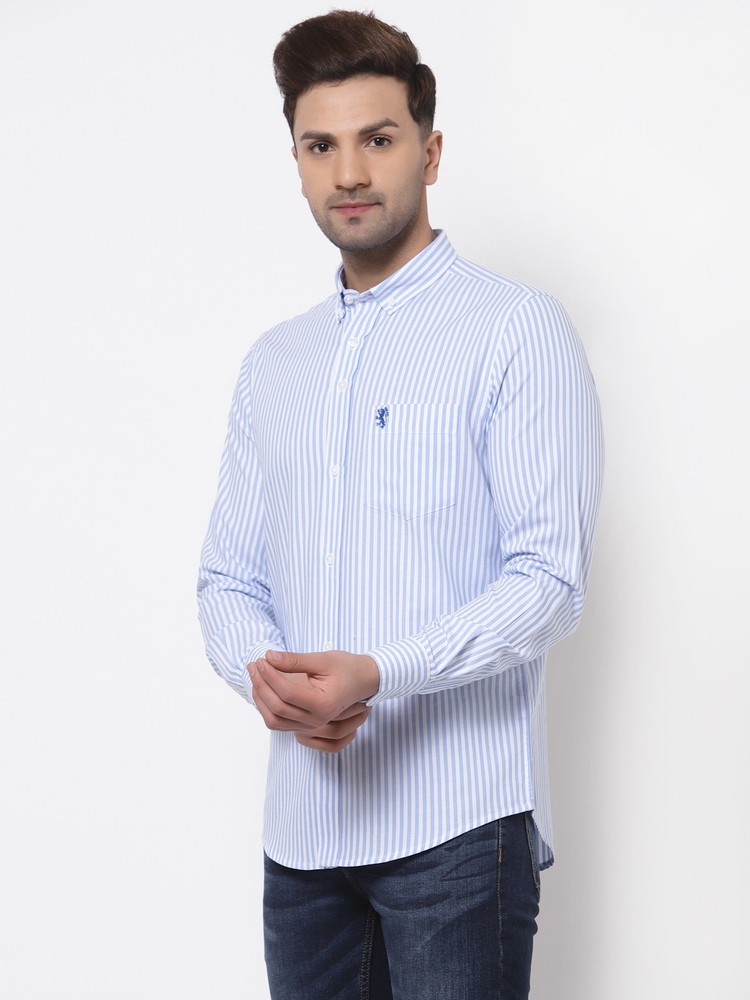 RED TAPE Men Striped Casual Blue Shirt Buy RED TAPE Men Striped