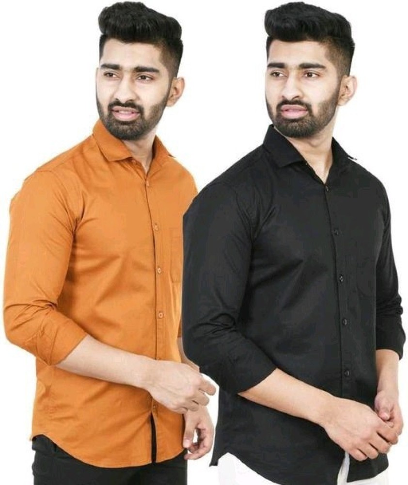 Orange And Black Cotton Mens Shirt And Pant at Rs 11000/set in New Delhi