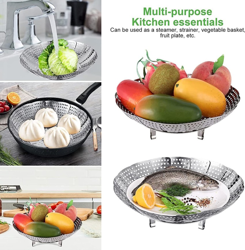 Multi-use Vegetable Steamer Stainless Steel Steaming Basket For Vegetable  Dumpling 