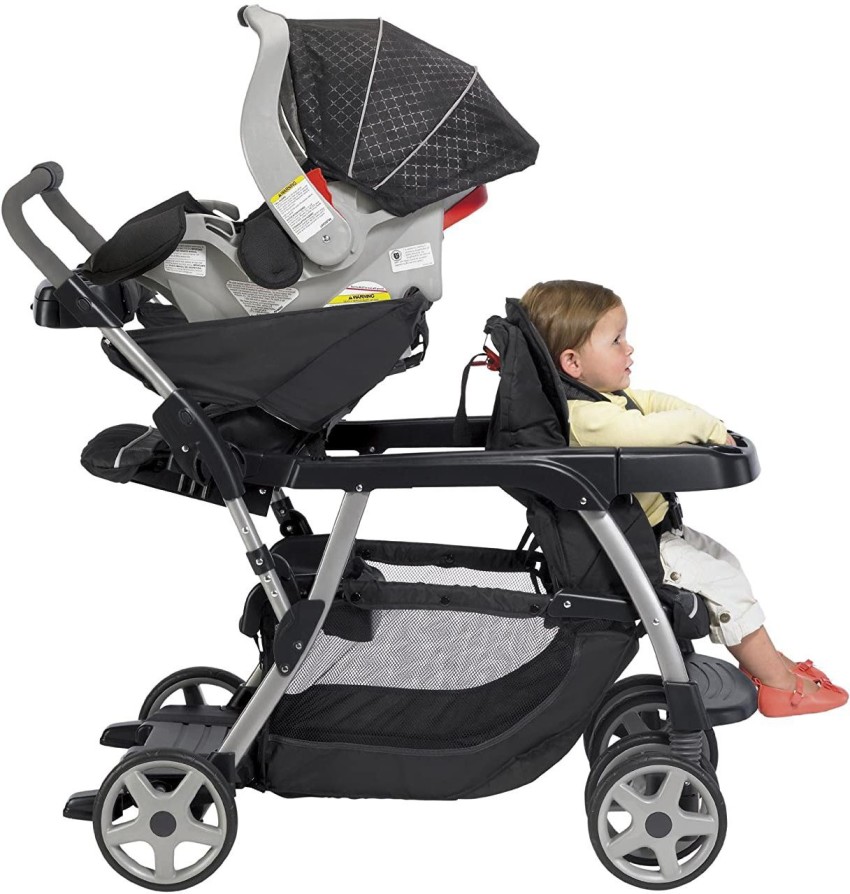 Graco double stroller hotsell with infant car seat