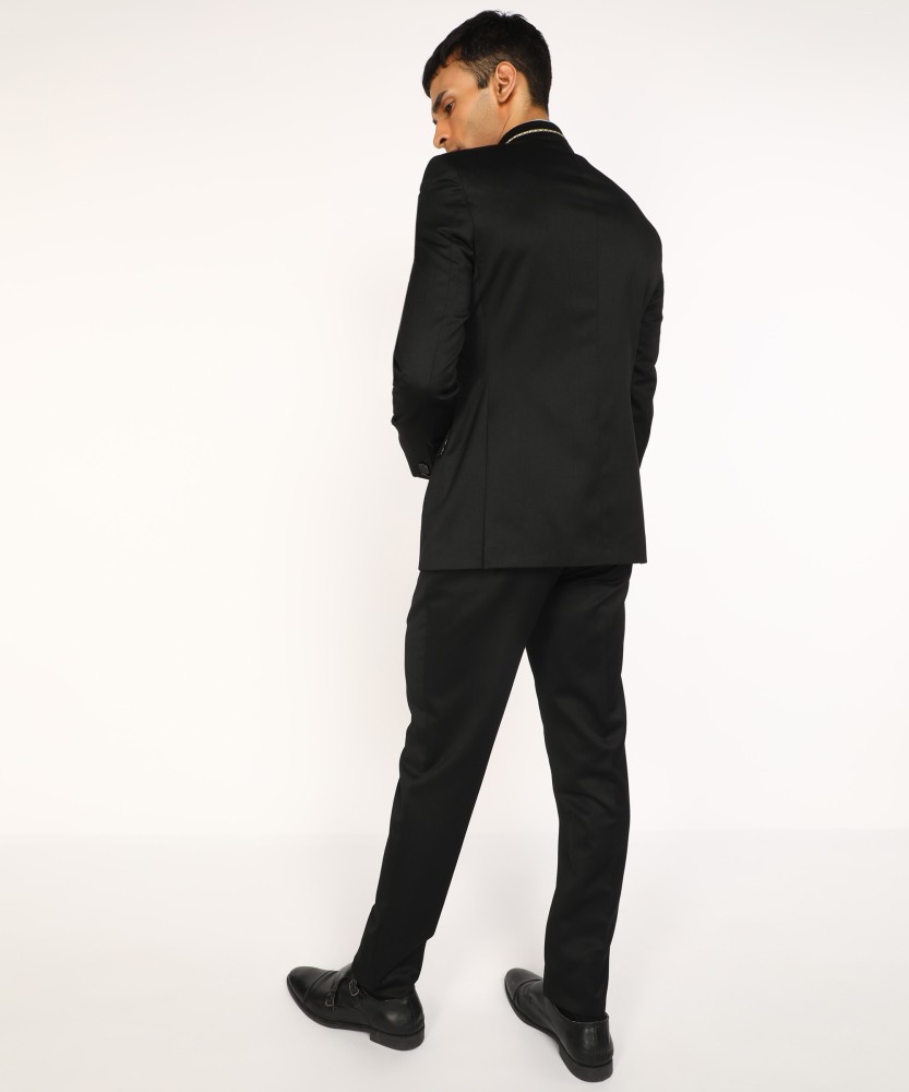 Next Look Two Piece Suit Solid Men Suit - Buy Next Look Two Piece