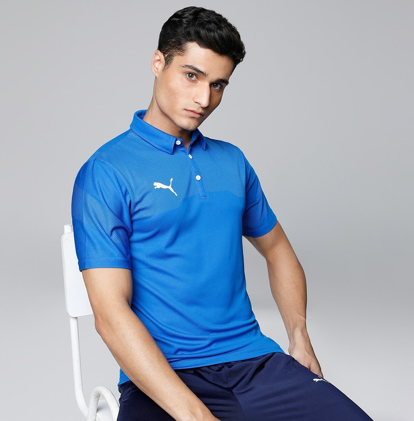 Puma blue polo t shirt hot sale