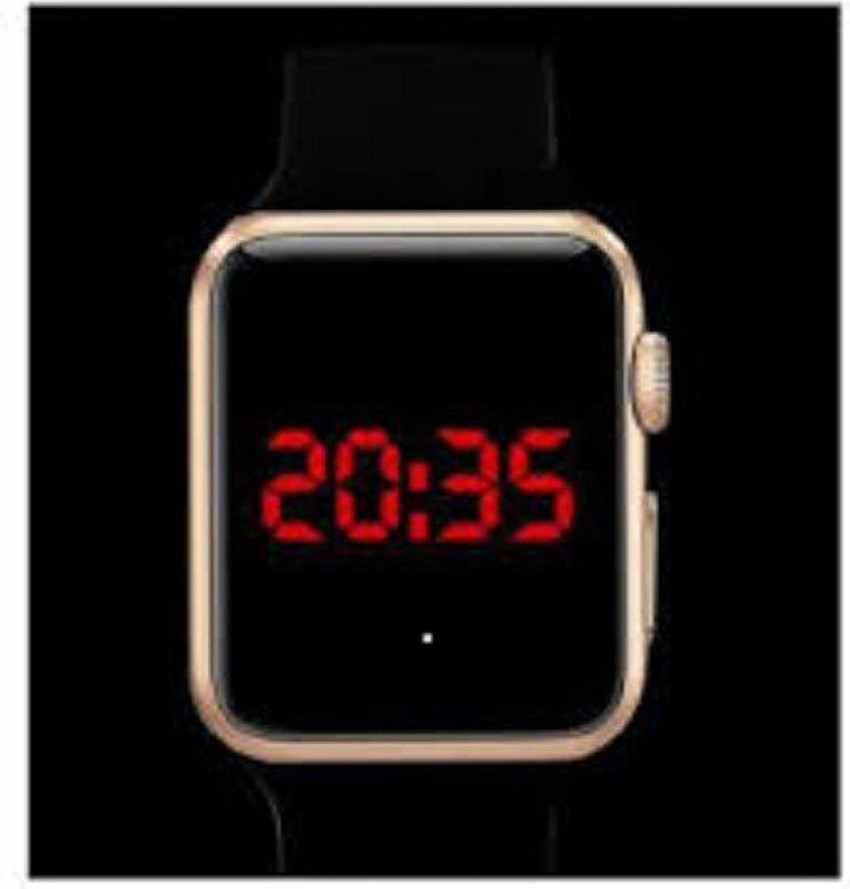 Ornate Square led gold square led Digital Watch For Men Women