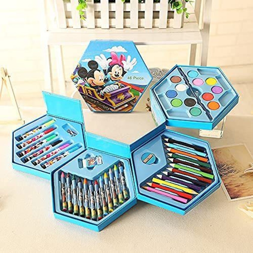 Pulsbery Colouring Barbidhol Kit Combo Colors Box Color Pencil ,Crayons ,  Water Color, Sketch Pens Set of 42 in 1 Color Box Pieces - Colouring  Barbidhol Kit Combo Colors Box Color Pencil 