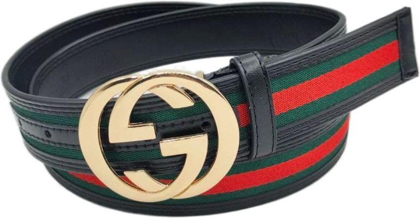 GUCCI Men Formal, Casual Multicolor Fabric Belt Green - Price in India