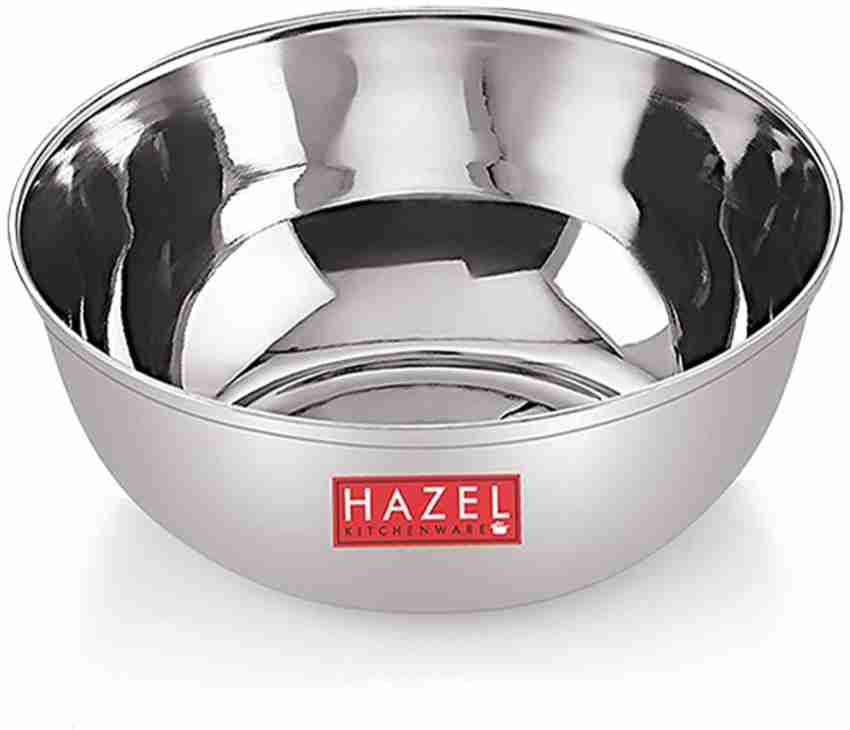 ROYAL SAPPHIRE Stainless Steel Copper Bottom Serving Bowl with Lid | Handi  With Lid | Cooking Bowl - 3 Piece Set With 3 Free Serving Spoon