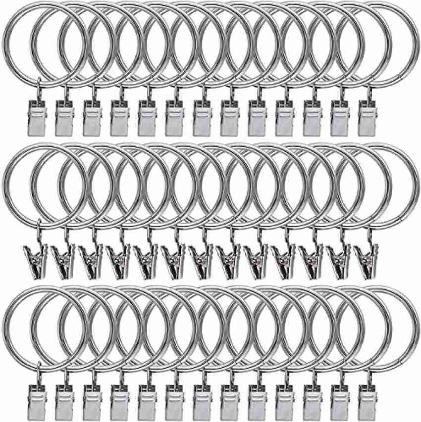 SHOPEE 40 PCS Curtain Backdrop Rings with Clips, Hangers Drapes