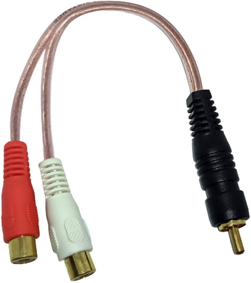 H-its Kabel AUX Cable 0.15 m 1 RCA Male to Dual Female Gold Plated Audio  Video Y Splitter - Adapter- AV Cable - H-its Kabel 