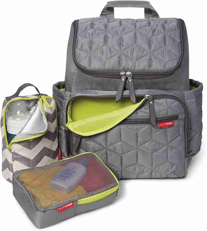 Skip Hop Grab & Go Double Bottle Bag - Grey Melange