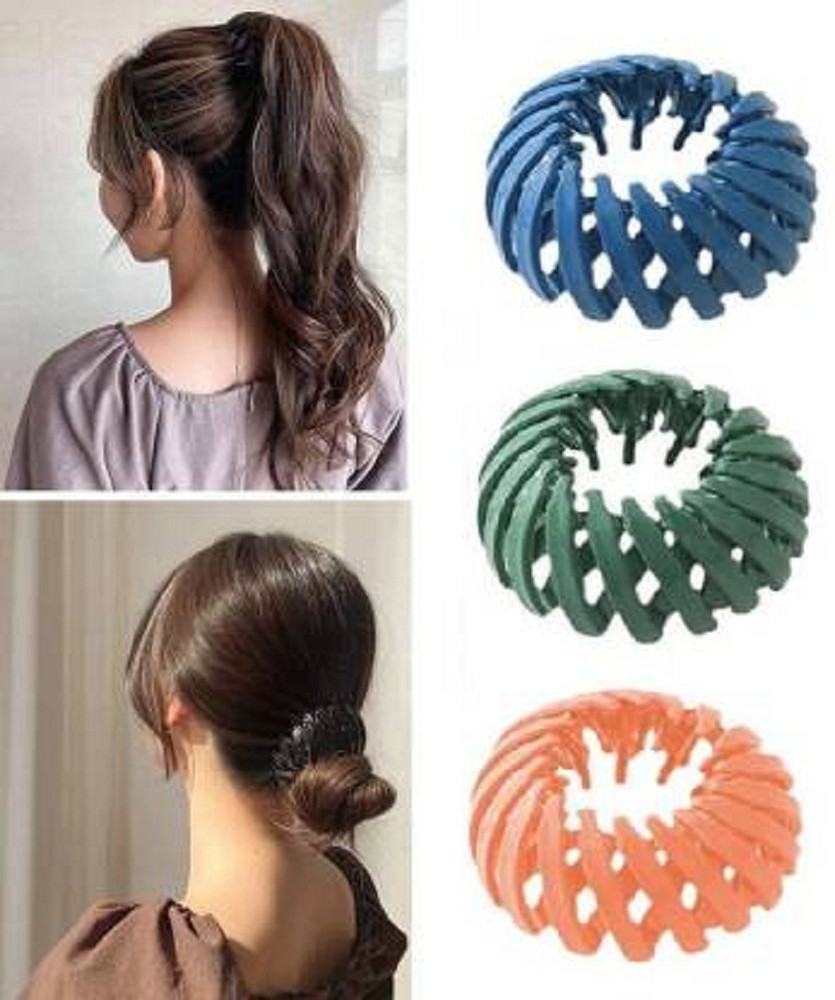 ShopTalk Round Plastic Ball Bun Birds Nest Shape Hair Clip Hair