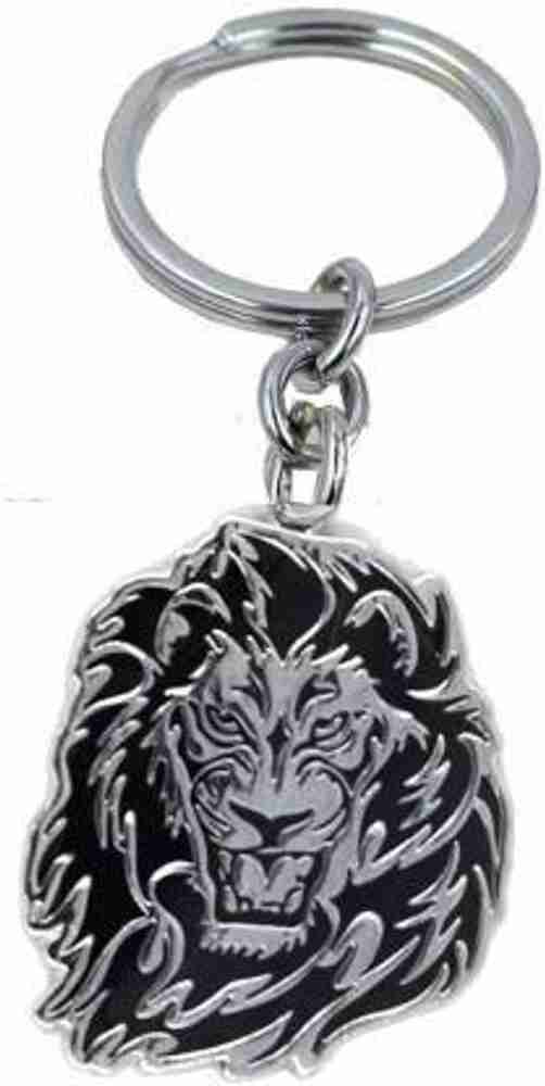 Lion head keychain hot sale
