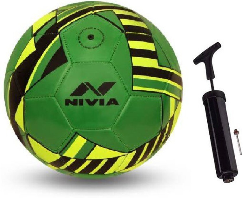 NIVIA Blade Football - Size: 5 With Pump Green Football Kit - Buy