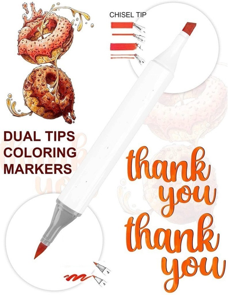 Ohuhu Markers for Adult Coloring Books: 64 Colors Art Markers Dual
