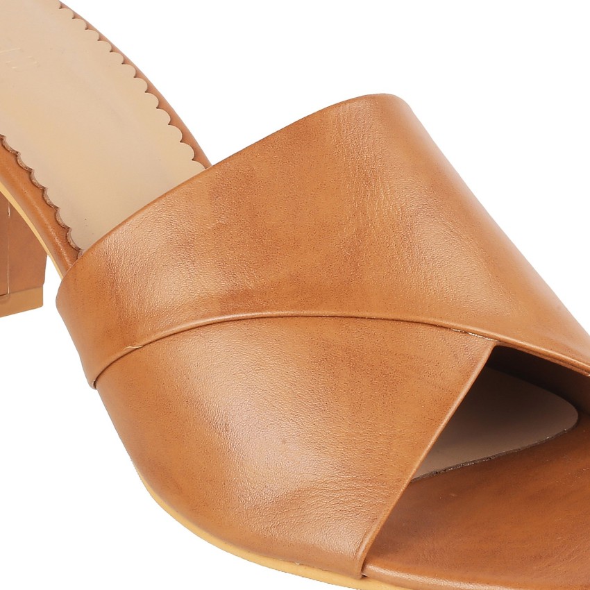 MOCHI Women Tan Heels - Buy MOCHI Women Tan Heels Online at Best Price -  Shop Online for Footwears in India