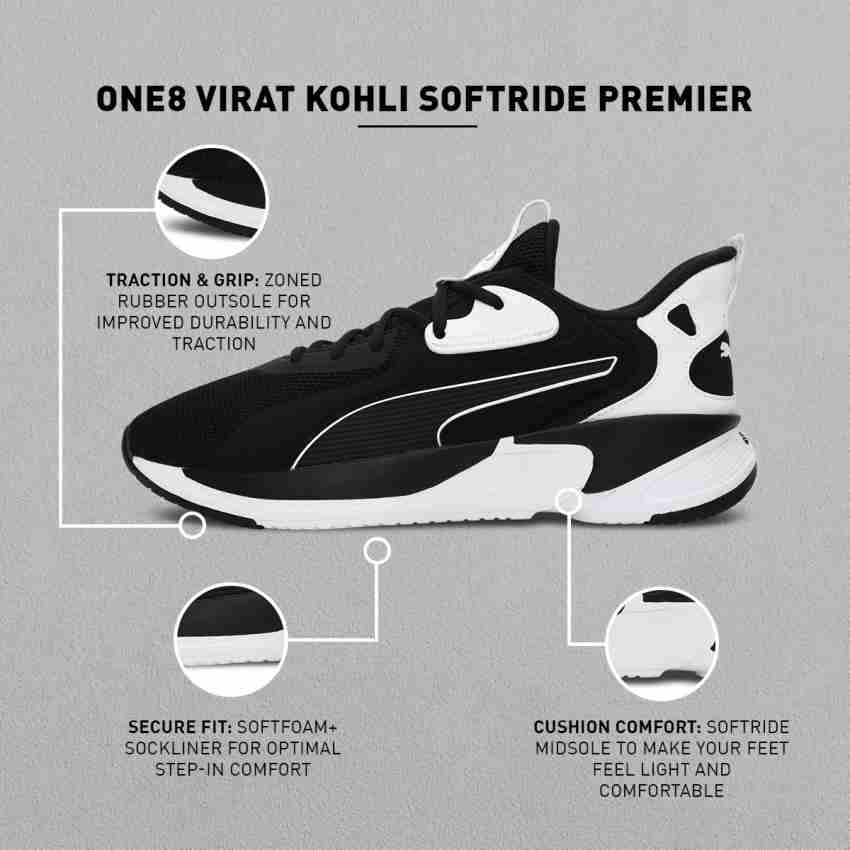 Puma virat kohli black on sale shoes