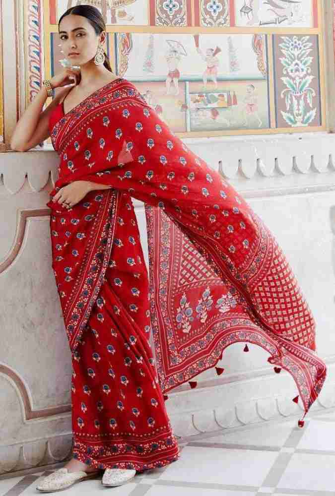 Block Prints Casual Wear Kalyani Cotton Saree at Rs 725 in Mumbai