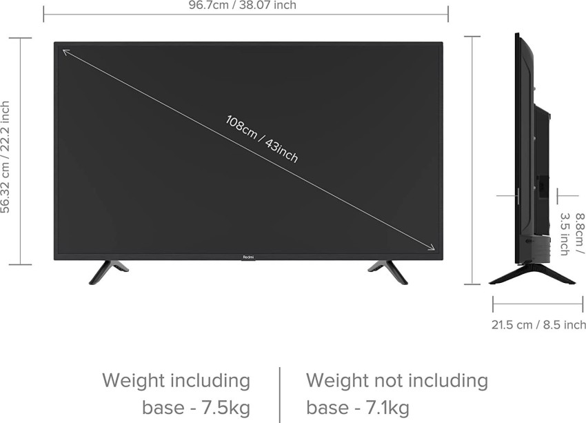 Plastic Full Hd Redmi Led Tv 43 Inch Parts, 45, Screen Size: 17 To 85 at Rs  14999/piece in Kalyan