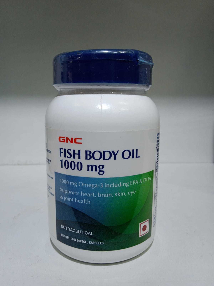 GNC Fish Body Oil 1000 MG Omega 3 Supplement 90 Softgel