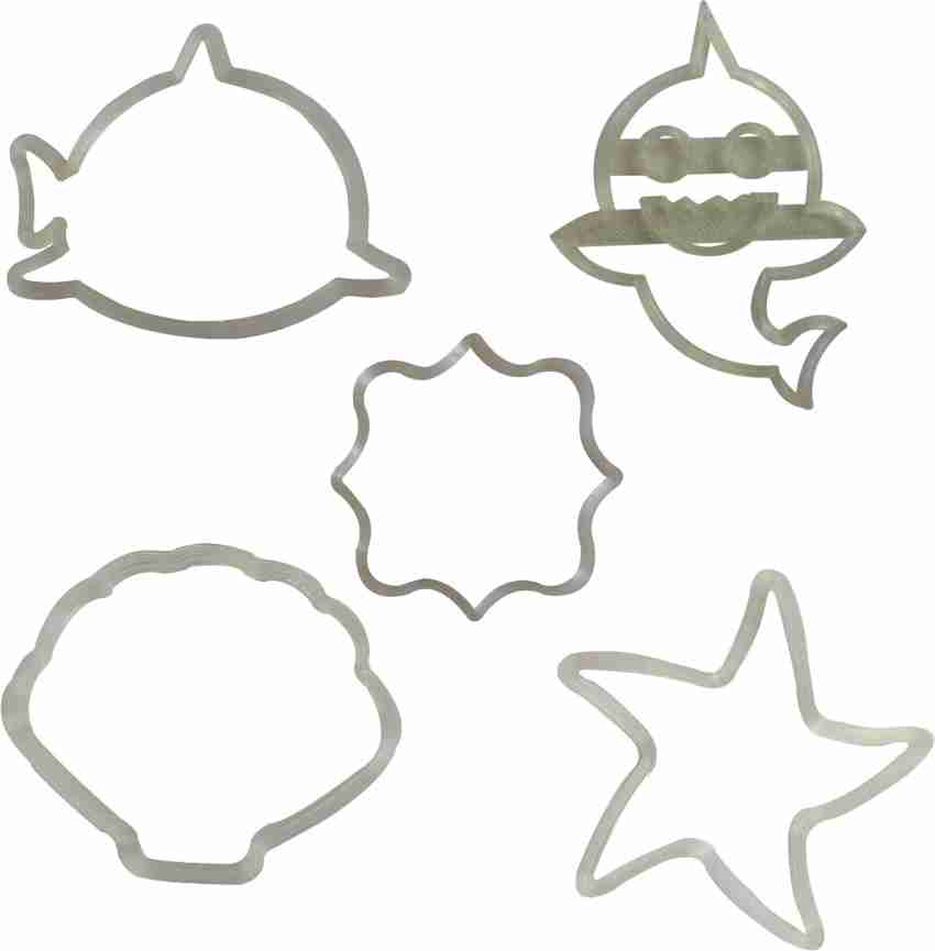 JSA Baby Cookie Cutter Set Shark Starfish Seashell Shark Head